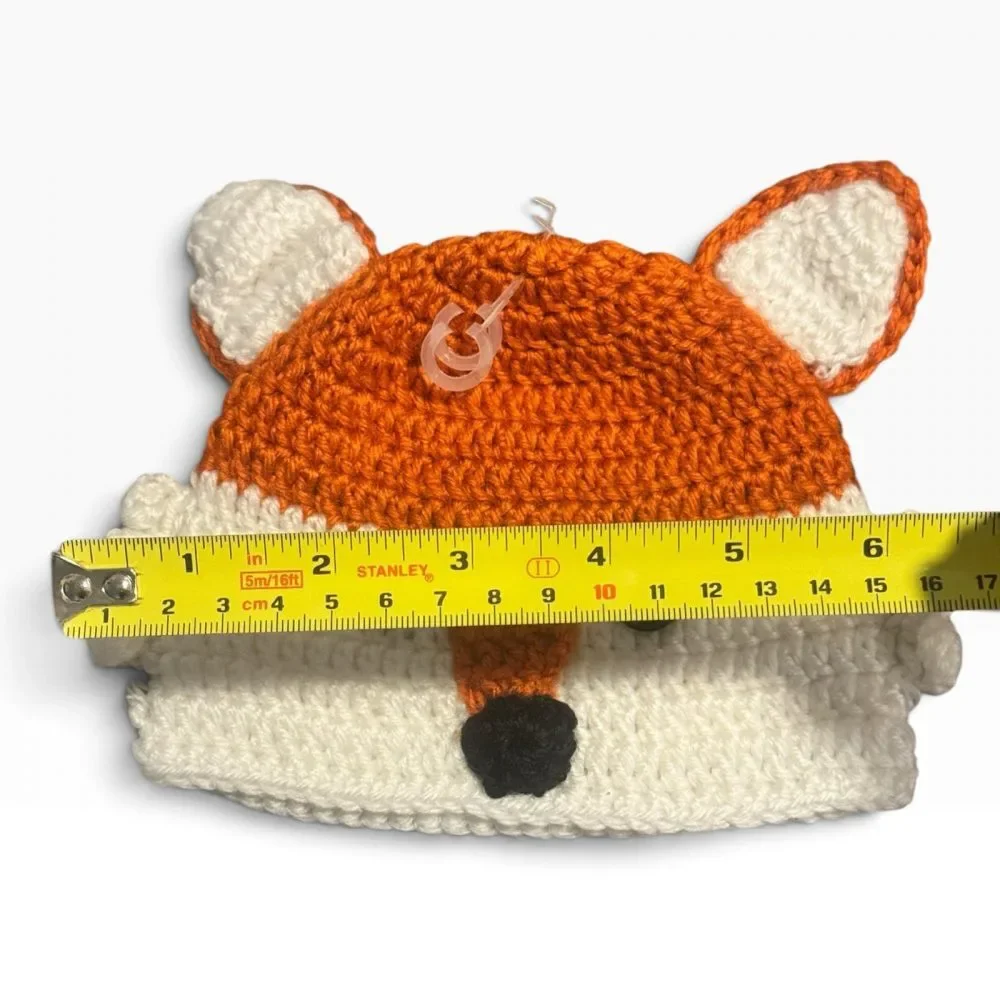 3-Piece Infant/Toddler Knit & Crochet Animal & Cupcake Beanie Hat Lot.